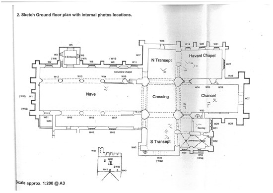 Brecon Cathedral floor plan