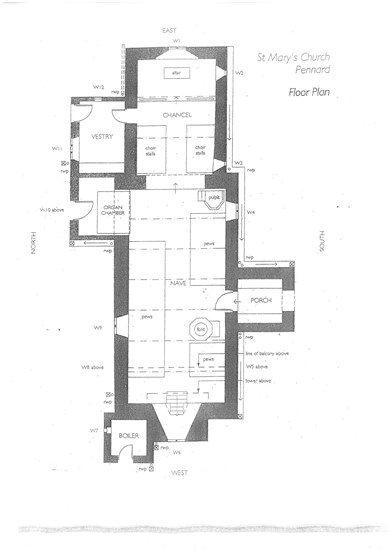 St Mary's Church pennard Plan