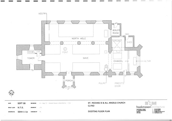 St Michael and All Angels Clyro church plan
