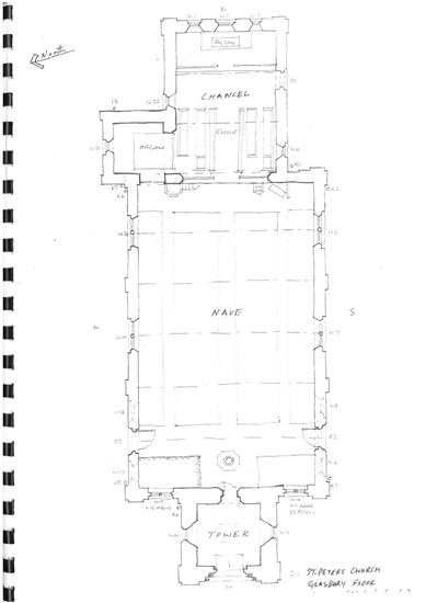 St Peter's Church Glasbury floor plan
