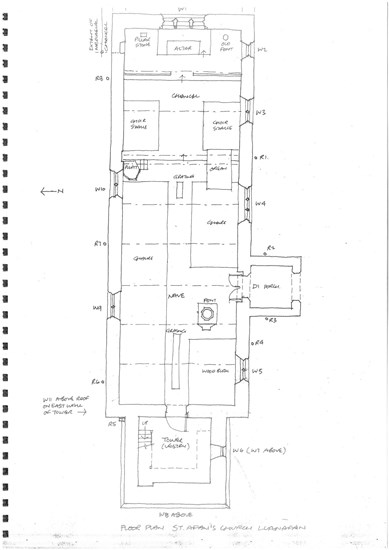 Llanafan Fawr church floor plan