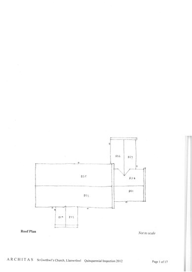 Llanwrthwl Church floor plan