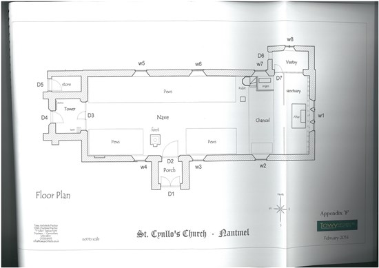 St Cynllo's Church Floor plan