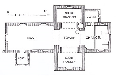Plan of St Michael's Church, Llanfihangel y Creuddyn