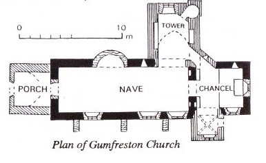 Plan of St Lawrence's Church, Gumfreston